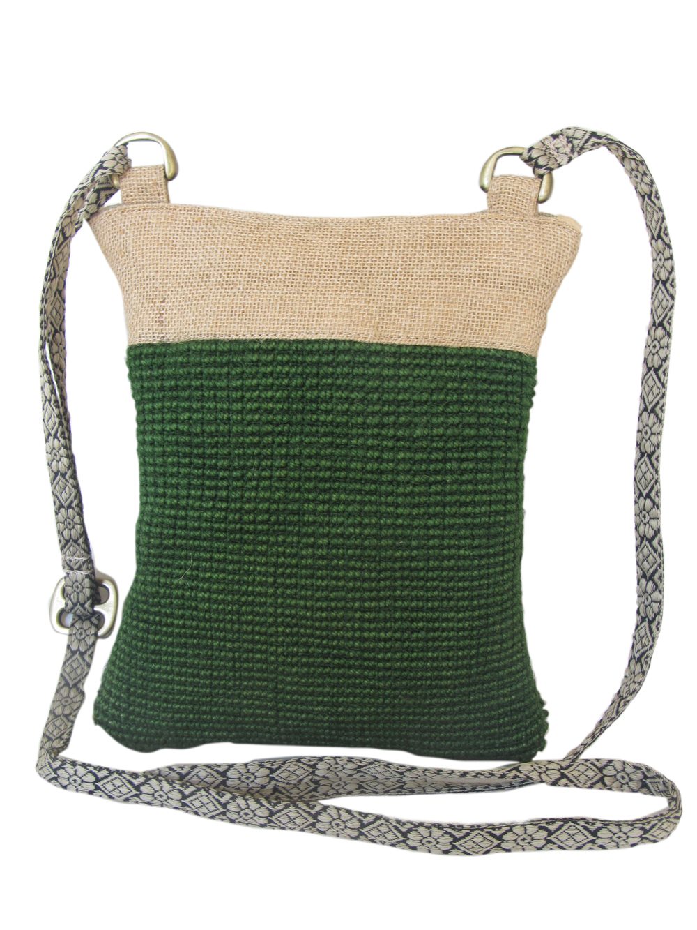 Leaf & Fiber Eco-Friendly Cross-Body Bag - Green