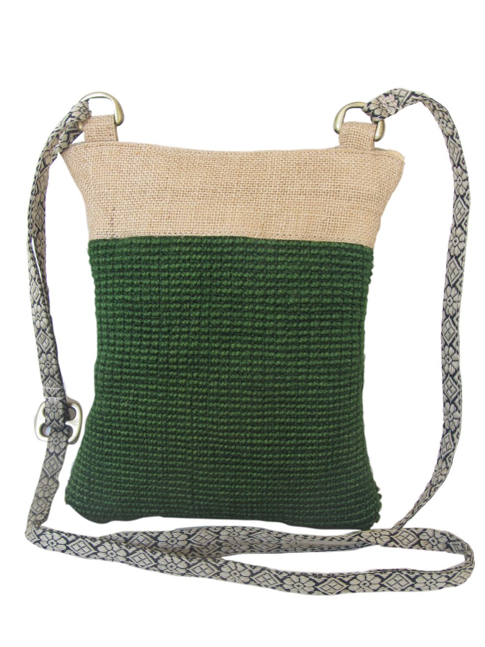 Leaf & Fiber Eco-Friendly Cross-Body Bag - Olive Green