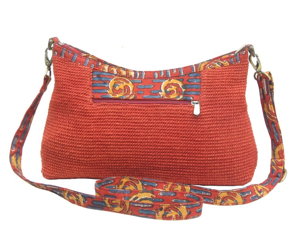 Leaf & Fiber 'Diya' Eco-Friendly Satchel Bag - Brick Red