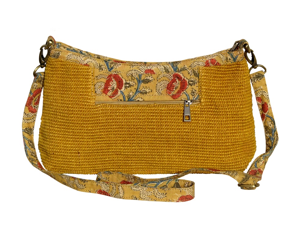 Leaf & Fiber 'Diya' Eco-Friendly Satchel Bag - Yellow