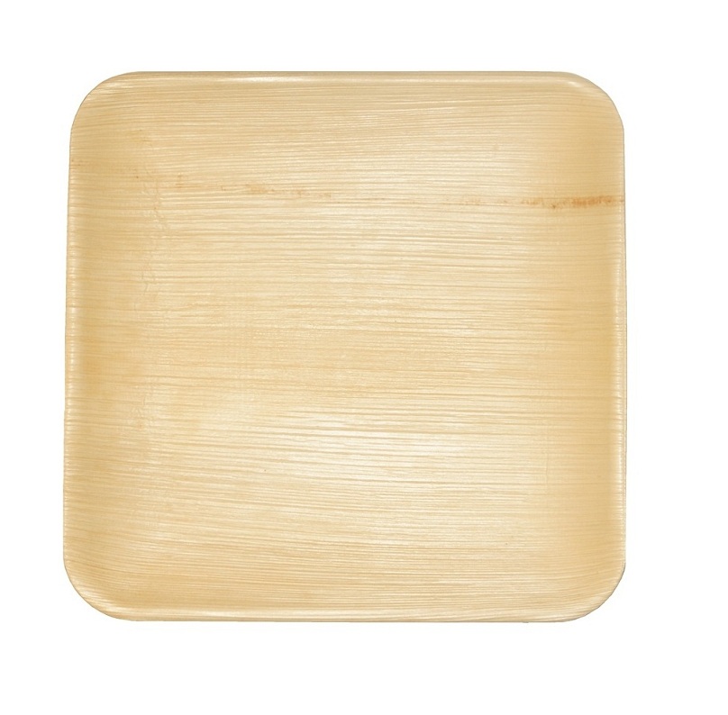 Leaf & Fiber 100% Compostable, Eco-Friendly Palm Leaf Tableware, 8-Inch Square, 100 Count
