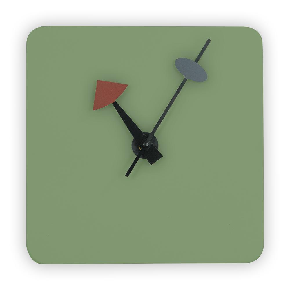 LeisureMod Manchester Modern Design Square Silent Non-Ticking Wall Clock MCLS9LMT