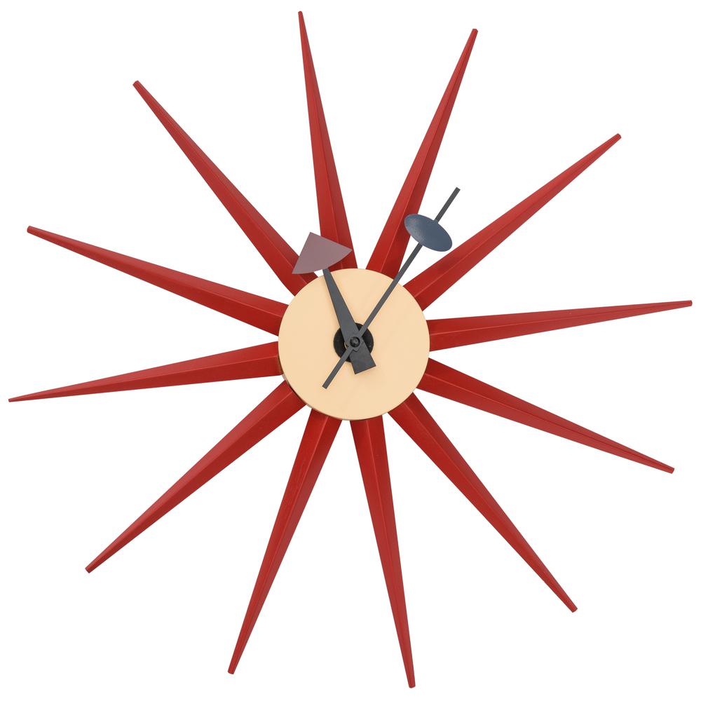 LeisureMod Maxi Modern Design Colorful Star Silent Non-Ticking Wall Clock MCL18R