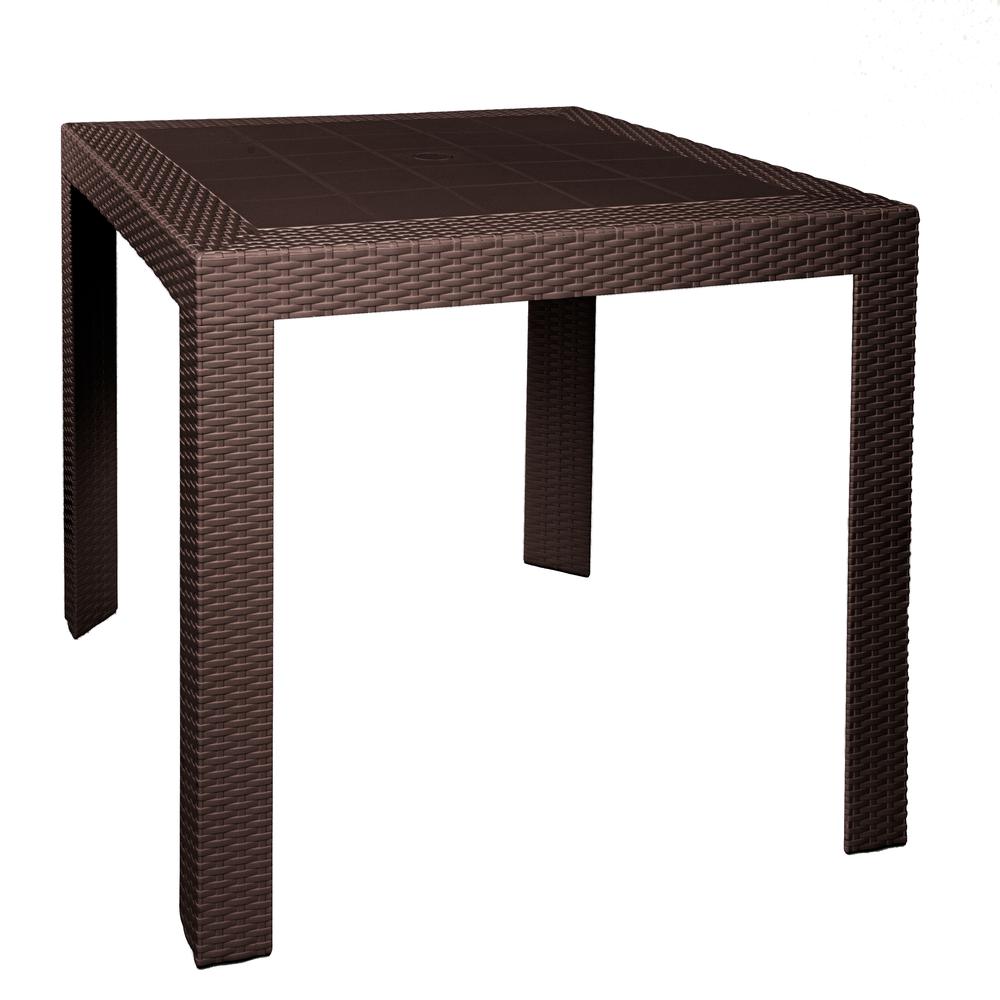 LeisureMod Mace Weave Design Outdoor Dining Table MT31BR