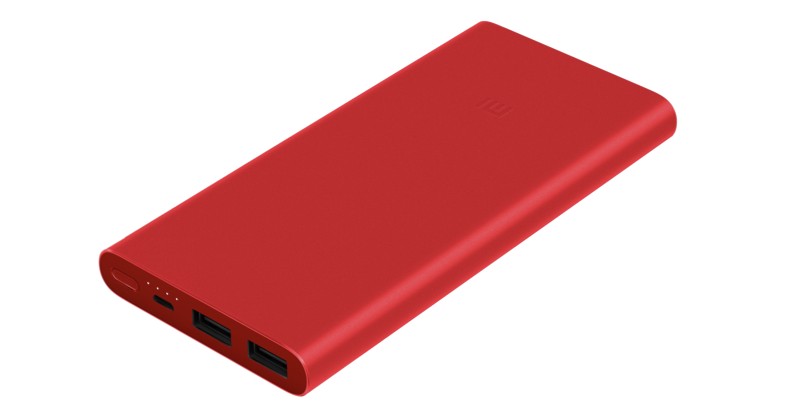 Lithium ion power bank 10,000 mAh - Red