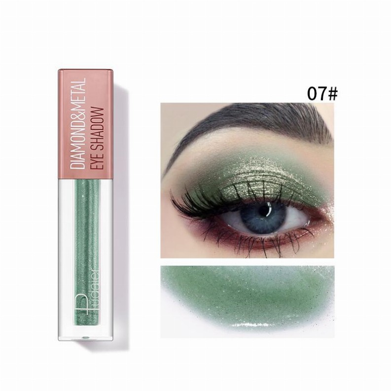 Pudaier Diamond Shimmer & Glow Liquid Eyeshadow | Matte Finished - 7 #07 Green