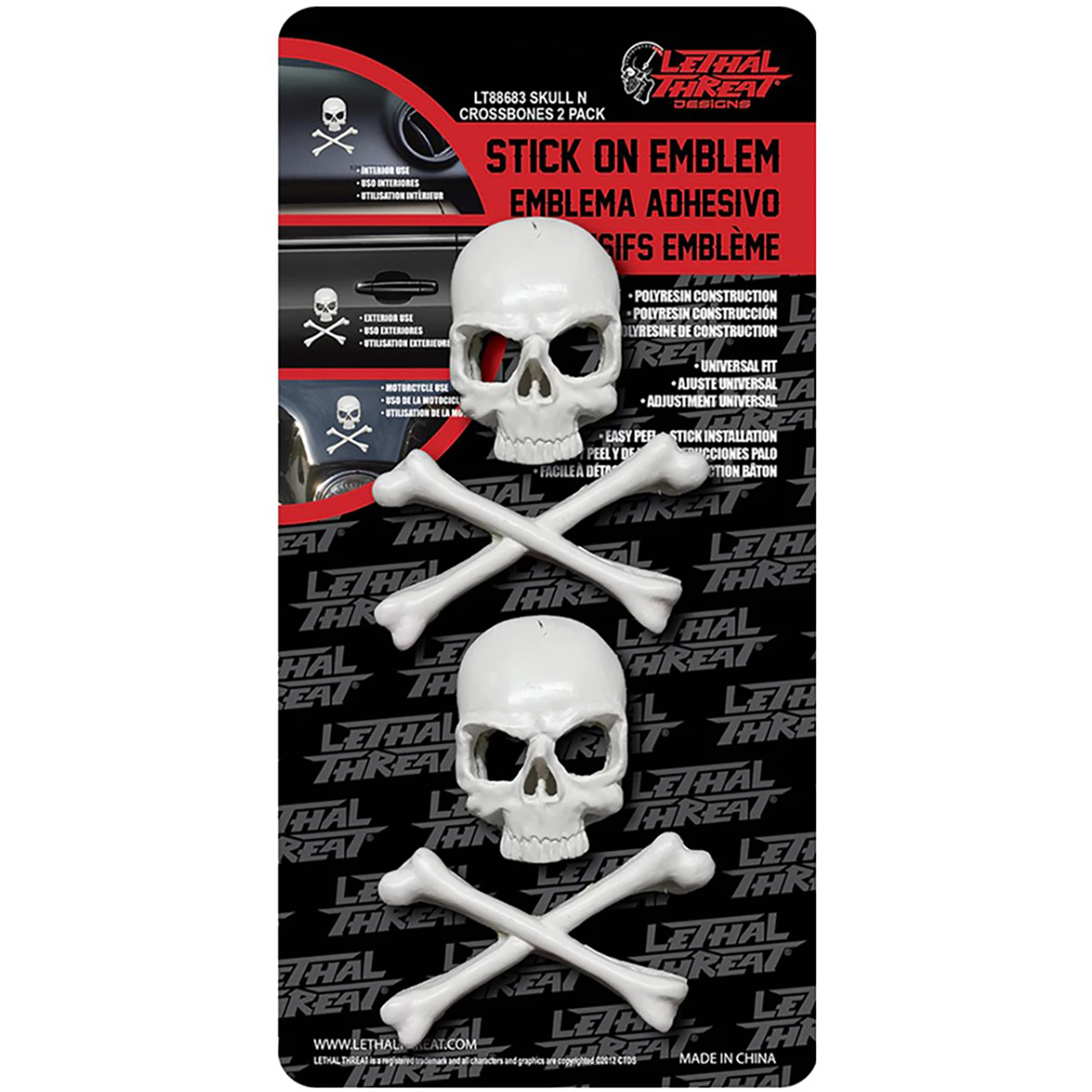 Stick On Emblem Skull CrossBones