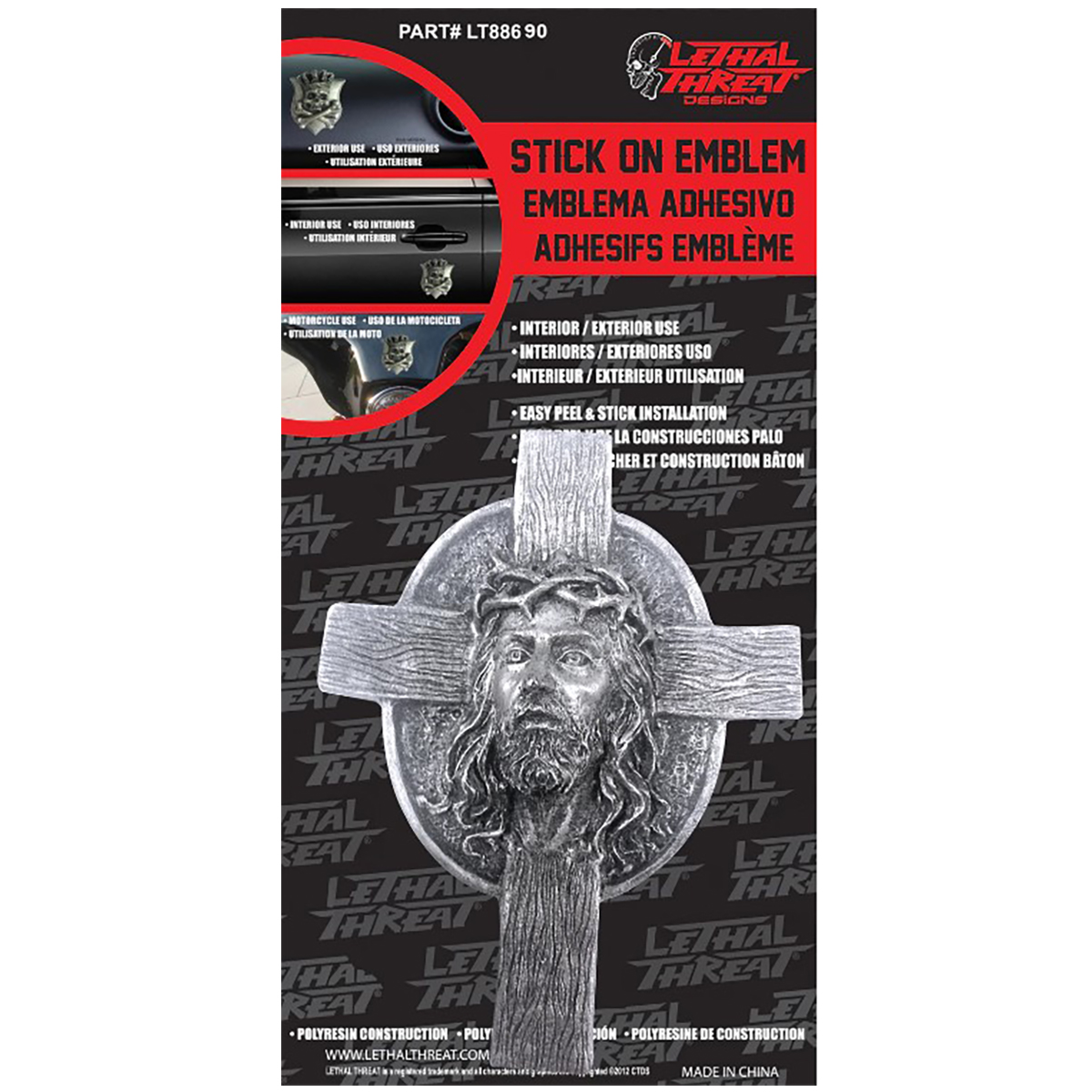 Stick On Emblem Jesus Cross