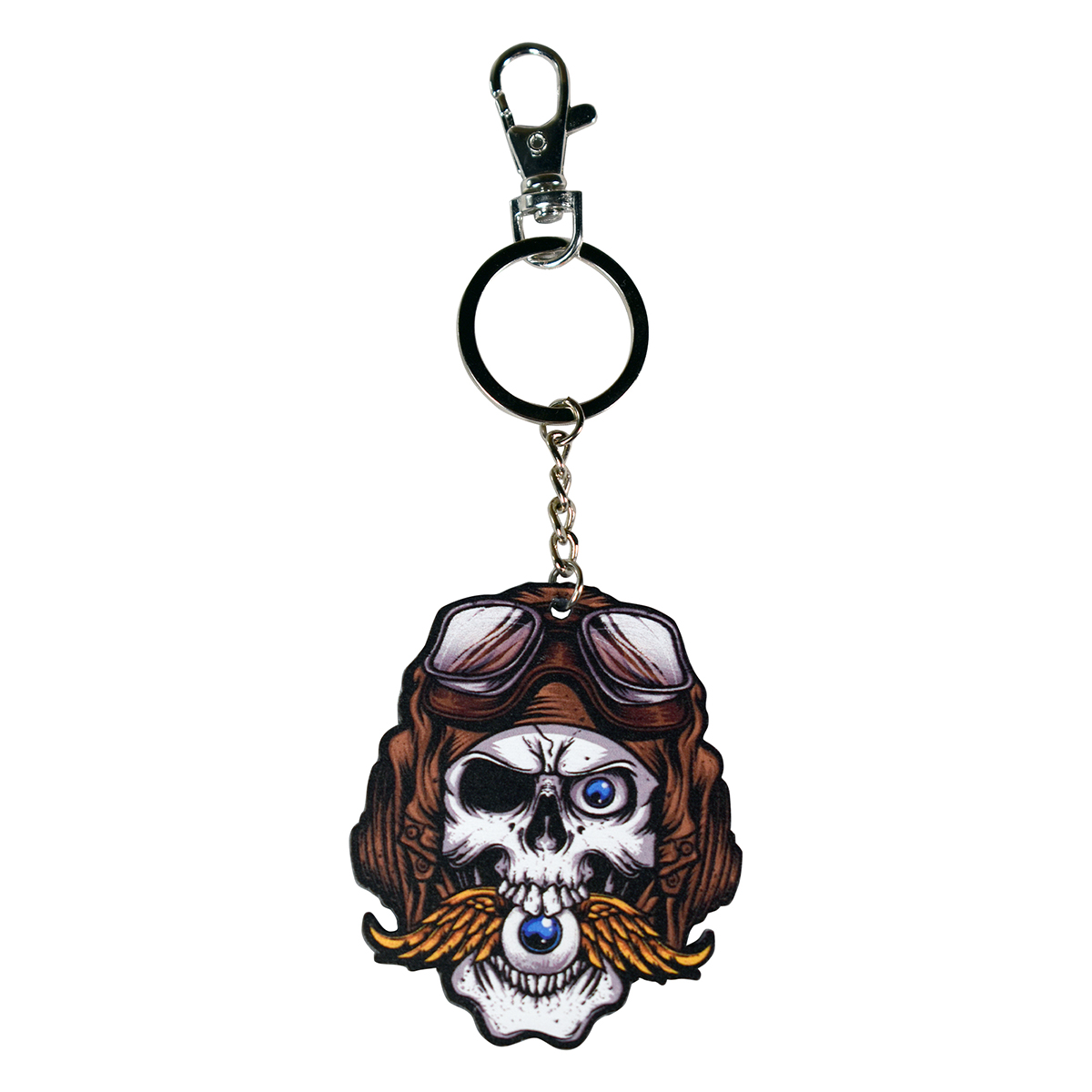 Eye For An Eye Skull Keychain