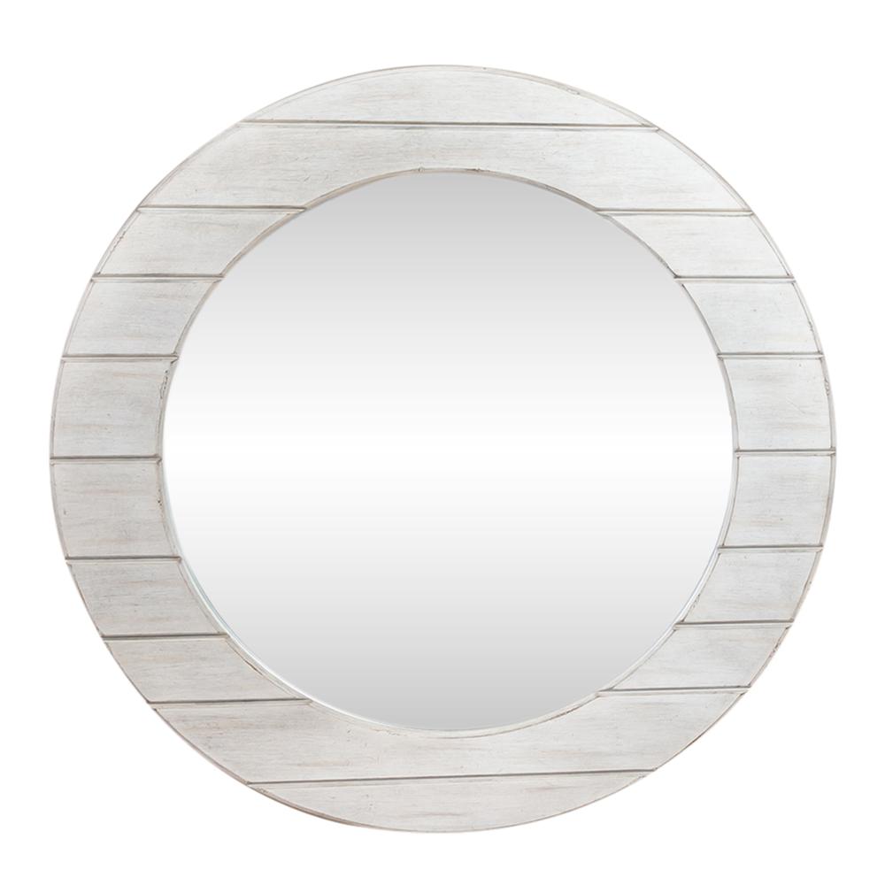 Heartland Round Mirror, 40x1x40, White