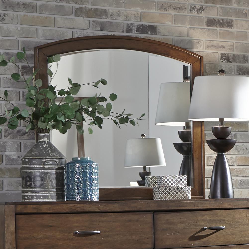 Arched Mirror Contemporary Brown