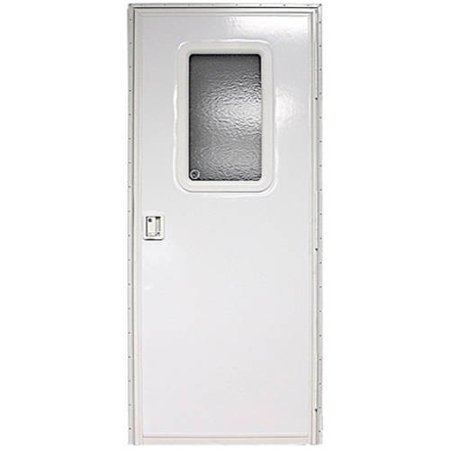 24In X 68In Rh Square Entry Door, Polar White