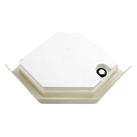 32In X 32In Neo Angle Shower Pan; Left Drain; 6.625In Apron - Parchment