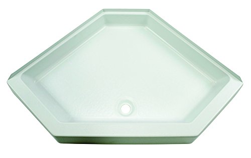 34In X 34In Neo Angle Shower Pan; Center Drain; 5In Apron - White