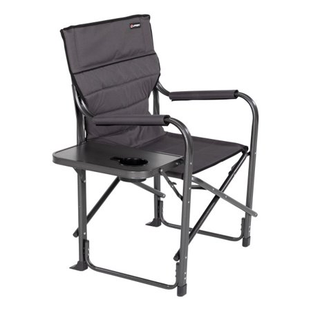 LIPPERT SCOUT DIRECTORS CHAIR WITH SIDE TABLE DARK GREY