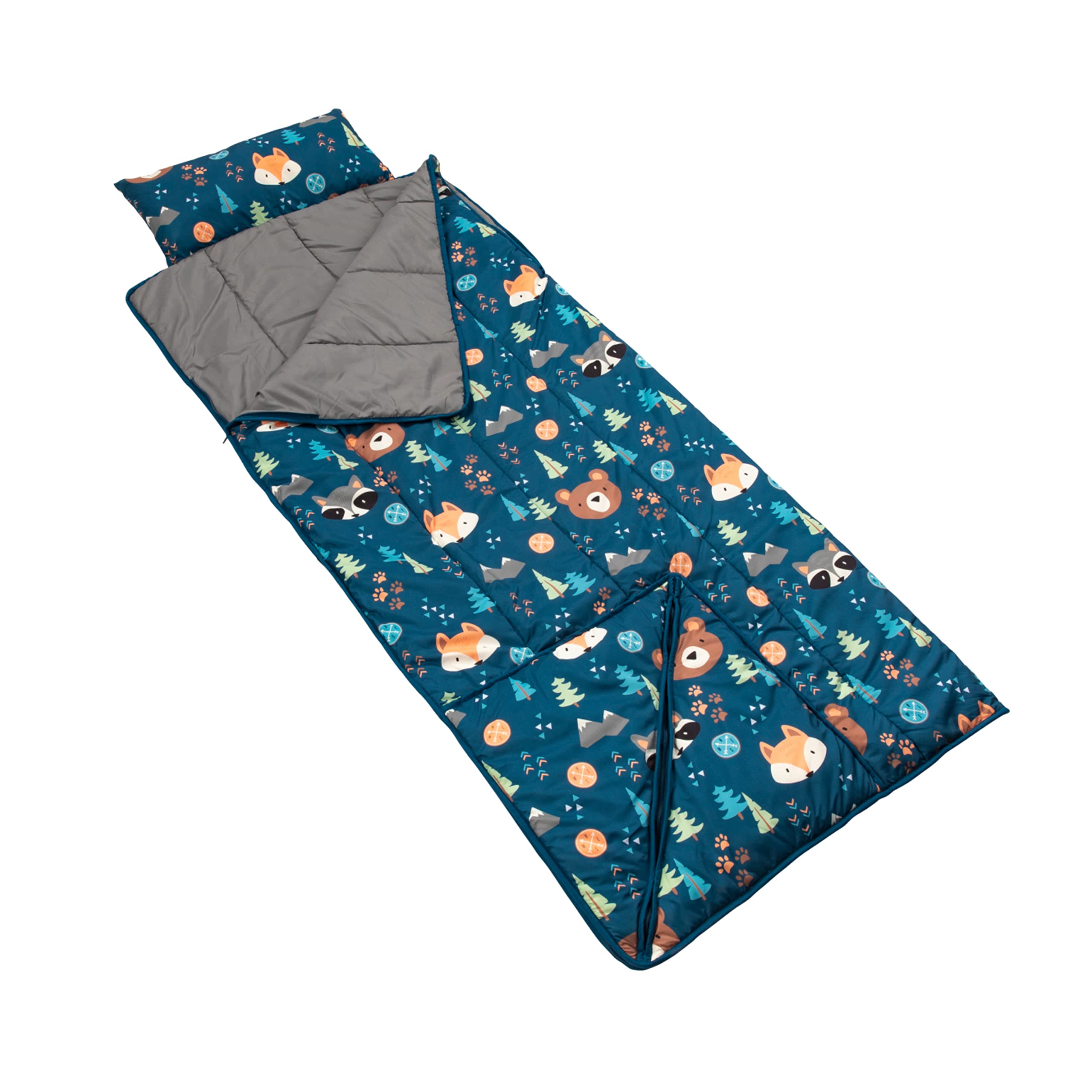 THOMAS PAYNE KIDS SLEEPING BAG W/ PILLOWWILDERNESS PRINT