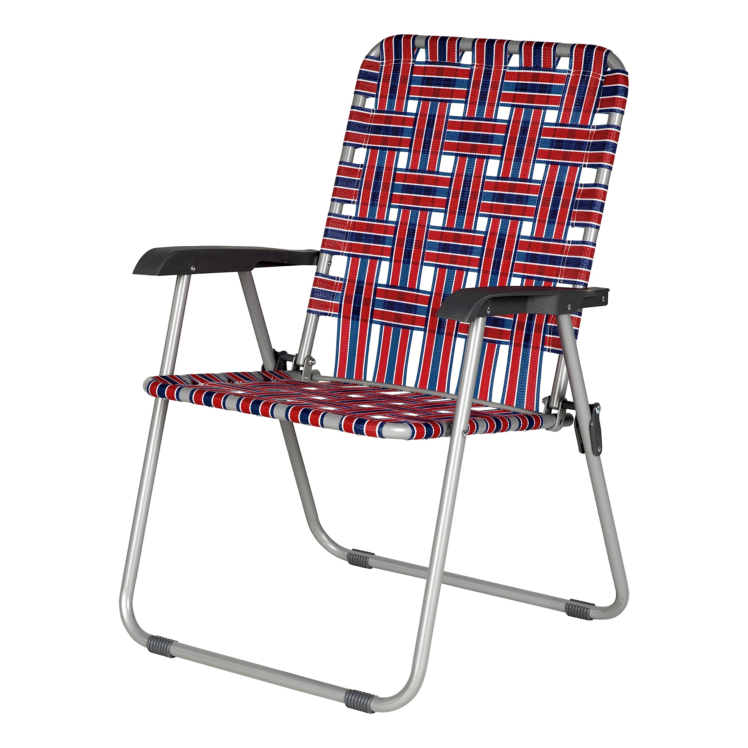 XL WEBBED LAWN CHAIR  RED