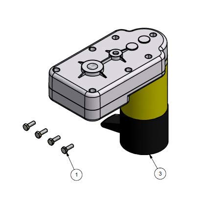 ELECTRIC LEVELING MOTOR RIGHT HAND