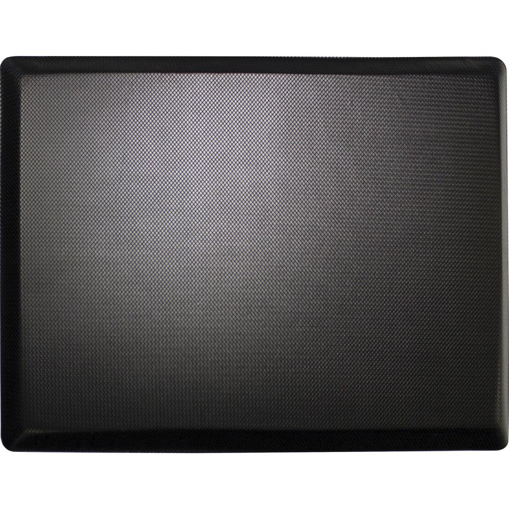 Lorell Energizing Sit/Stand Mat - Desk Protection - 20" Length x 30" Width x 0.75" Thickness - Rectangle - Memory Foam - Black