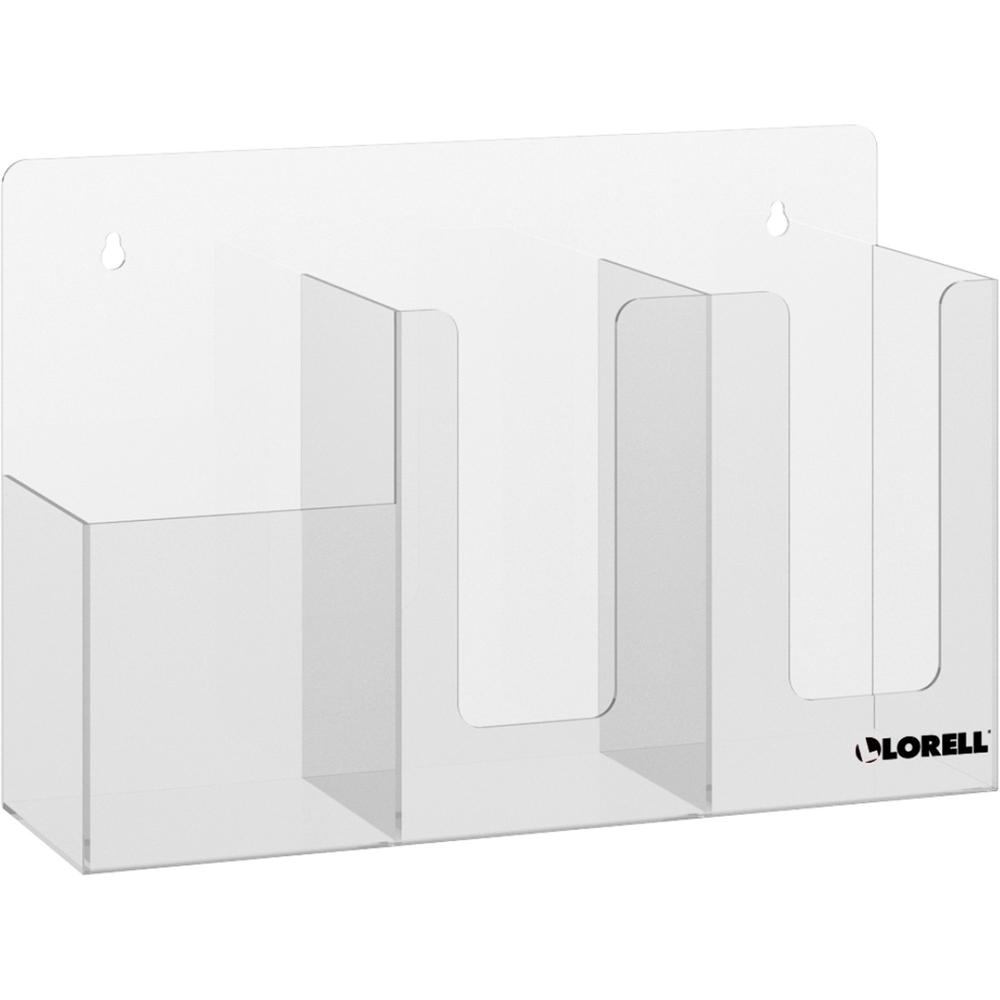 Lorell Acrylic Sanitation Station - 9.9" Height x 14.8" Width x 4.5" Depth - Wall Mountable, Freestanding, Countertop, Tabletop 