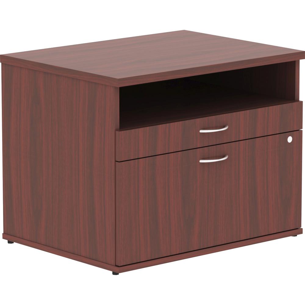 Lorell Relevance Series Mahogany Laminate Office Furniture Credenza - 2-Drawer - 29.5" x 22" x 23.1" - 2 x File Drawer(s) - 1 Sh