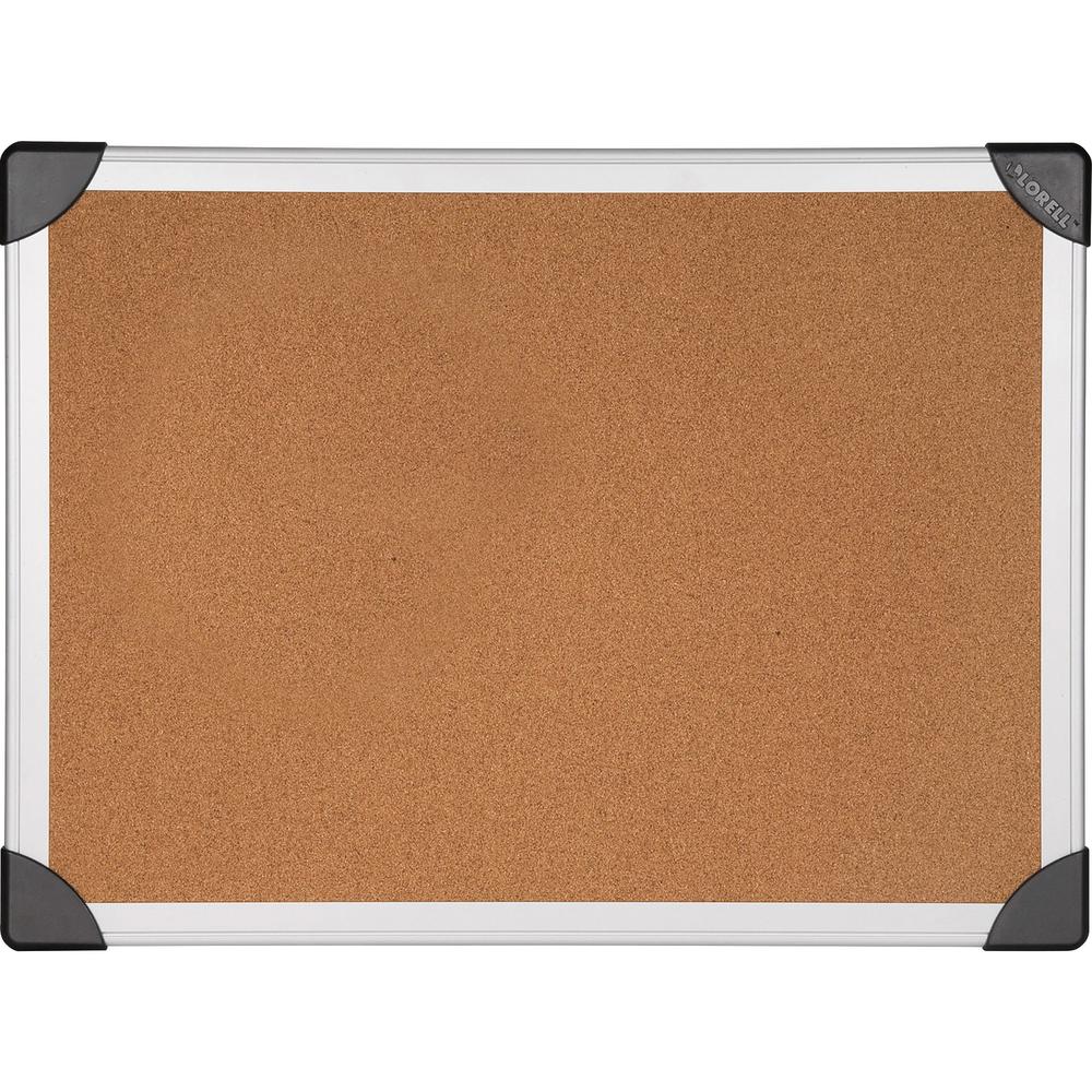 Lorell Mounting Aluminum Frame Corkboards - 48" Height x 72" Width - Cork Surface - Resist Warping, Durable, Laminated, Resilien