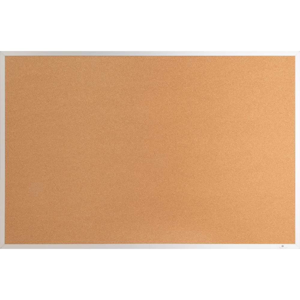 Lorell Aluminum Frame Cork Board - 18" Height x 24" Width - Cork Surface - Long Lasting, Warp Resistant - Silver Aluminum Frame 