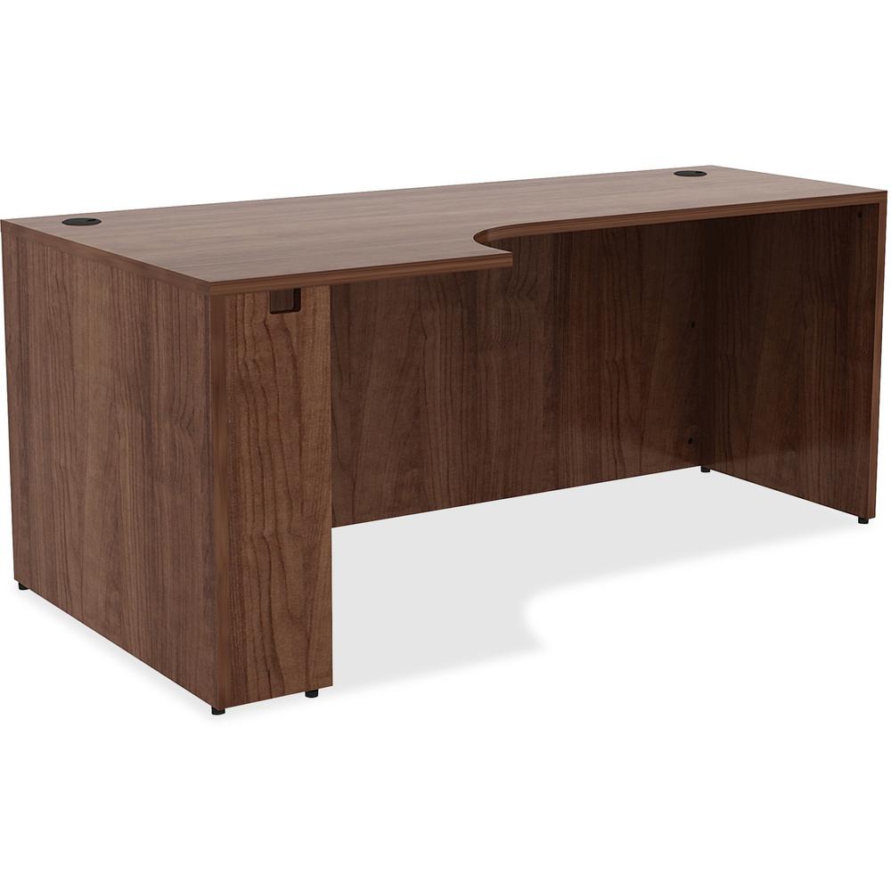 Lorell Essentials Series Credenza - 72" x 36"29.5" , 0.1" Edge - Material: Metal - Finish: Walnut Laminate