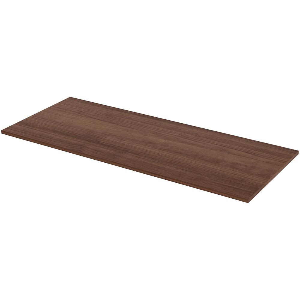 Lorell Utility Table Top - Walnut Rectangle, Laminated Top - 72" Table Top Width x 30" Table Top Depth x 1" Table Top Thickness 
