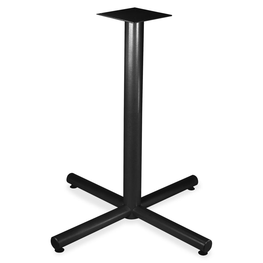 Lorell Hospitality Table Bistro-Height X-leg Table Base - Black X-shaped Base - 40.75" Height x 36" Width - Assembly Required