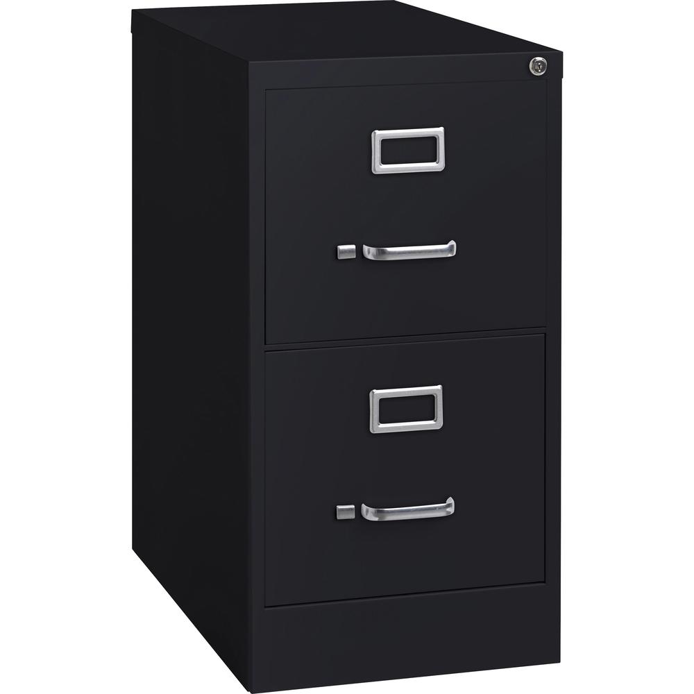 Lorell Commercial-grade Vertical File - 2-Drawer - 15" x 22" x 28.4" - 2 x Drawer(s) for File - Letter - Lockable, Ball-bearing 