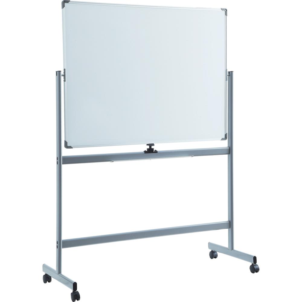 Lorell Magnetic Whiteboard Easel - 48" (4 ft) Width x 36" (3 ft) Height - White Surface - Rectangle - Floor Standing - 1 Each