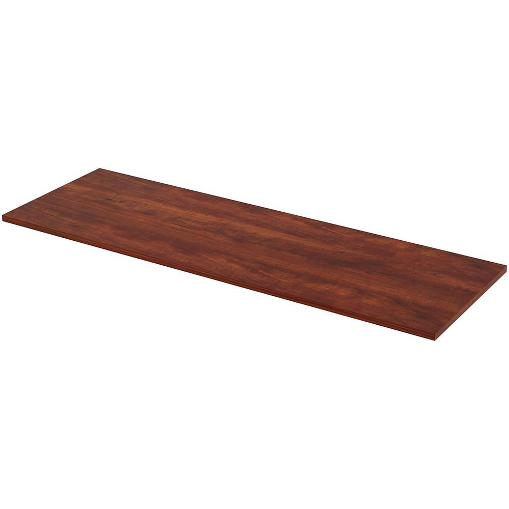 Lorell Utility Table Top - Cherry Rectangle, Laminated Top - 72" Table Top Width x 24" Table Top Depth x 1" Table Top Thickness 