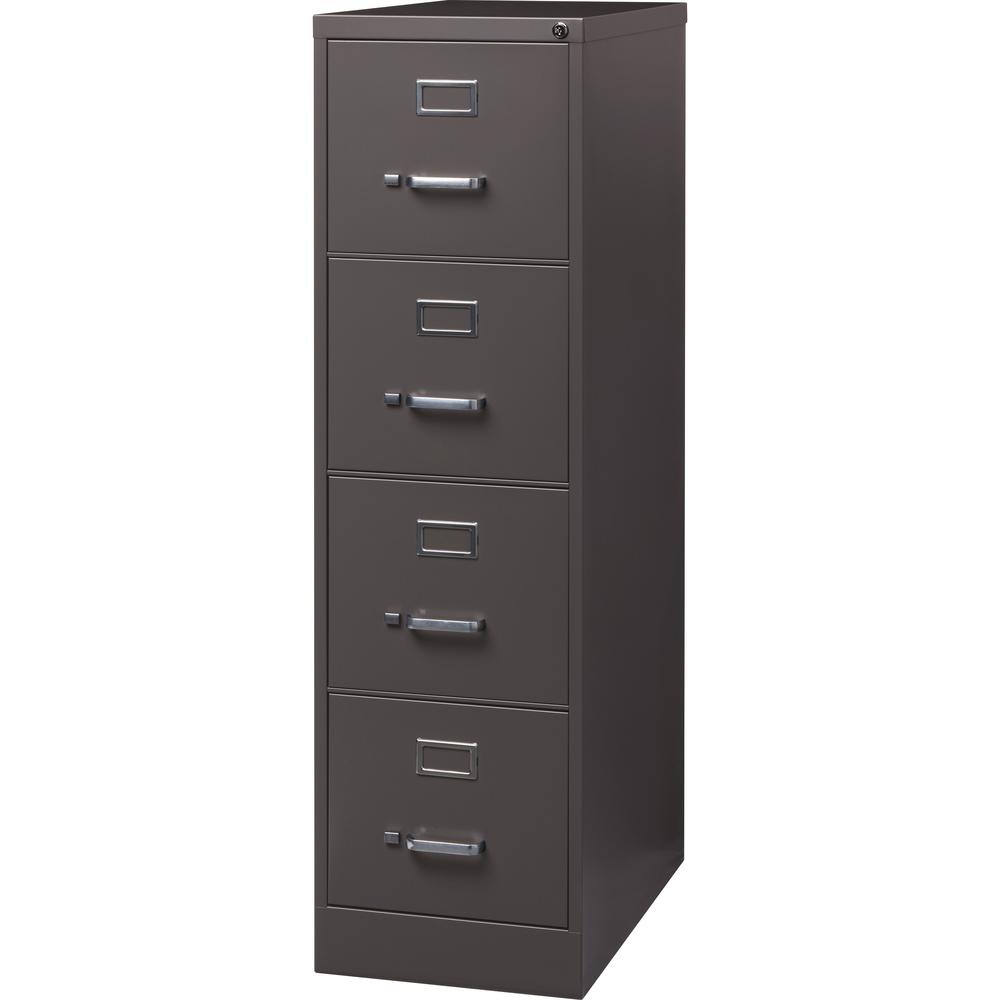 Lorell Fortress Series 26.5'' Letter-size Vertical Files - 4-Drawer - 15" x 26.5" x 52" - 4 x Drawer(s) for File - Letter - Vert