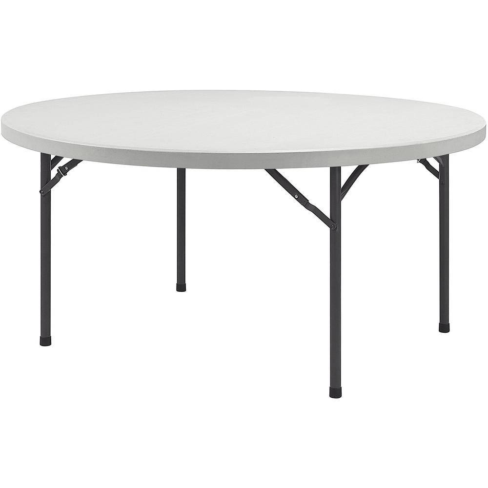Lorell Banquet Folding Table - Round Top x 60" Table Top Diameter - 29.25" Height - Gray
