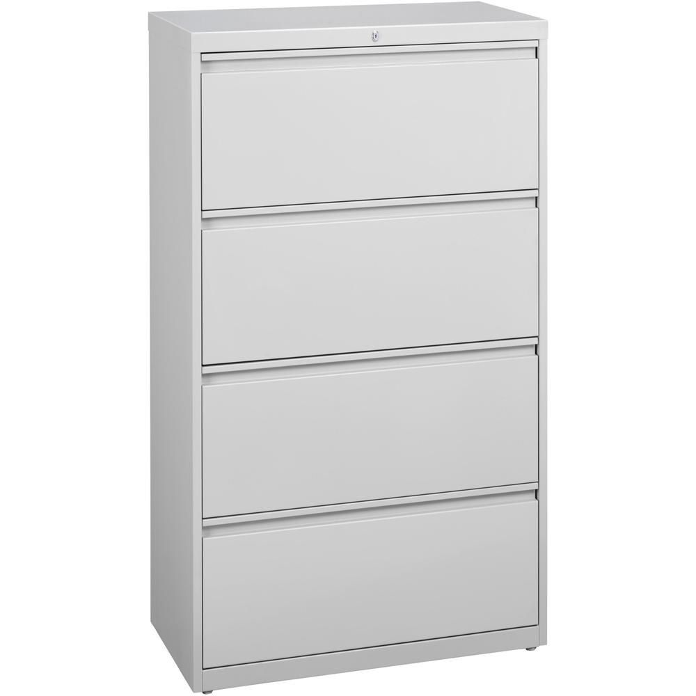 Lorell Lateral File - 4-Drawer - 36" x 18.6" x 52.5" - 4 x Drawer(s) for File - Legal, Letter, A4 - Lateral - Rust Proof, Leveli
