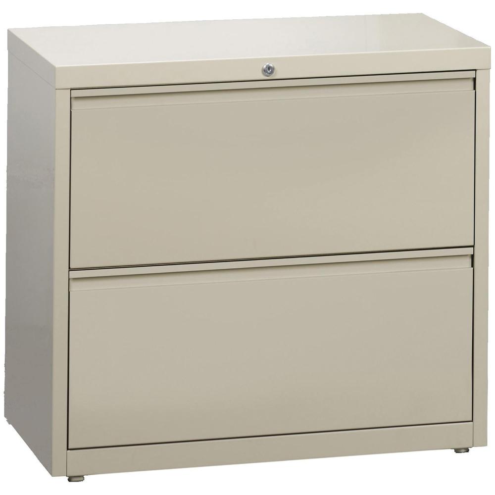 Lorell Lateral File - 2-Drawer - 36" x 18.6" x 28.1" - 2 x Drawer(s) for File - Legal, Letter, A4 - Lateral - Rust Proof, Leveli