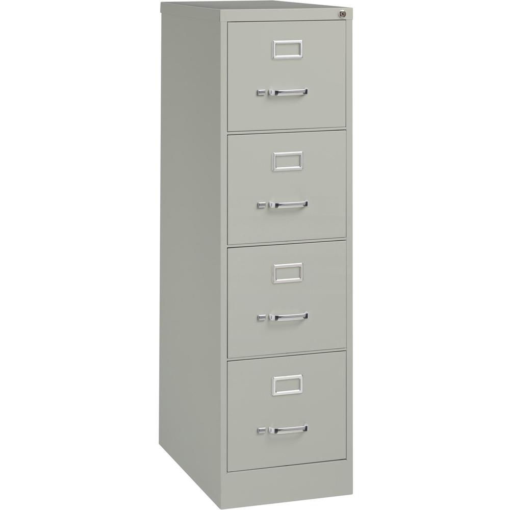 Lorell Vertical file - 4-Drawer - 15" x 25" x 52" - 4 x Drawer(s) for File - Letter - Vertical - Security Lock, Ball-bearing Sus