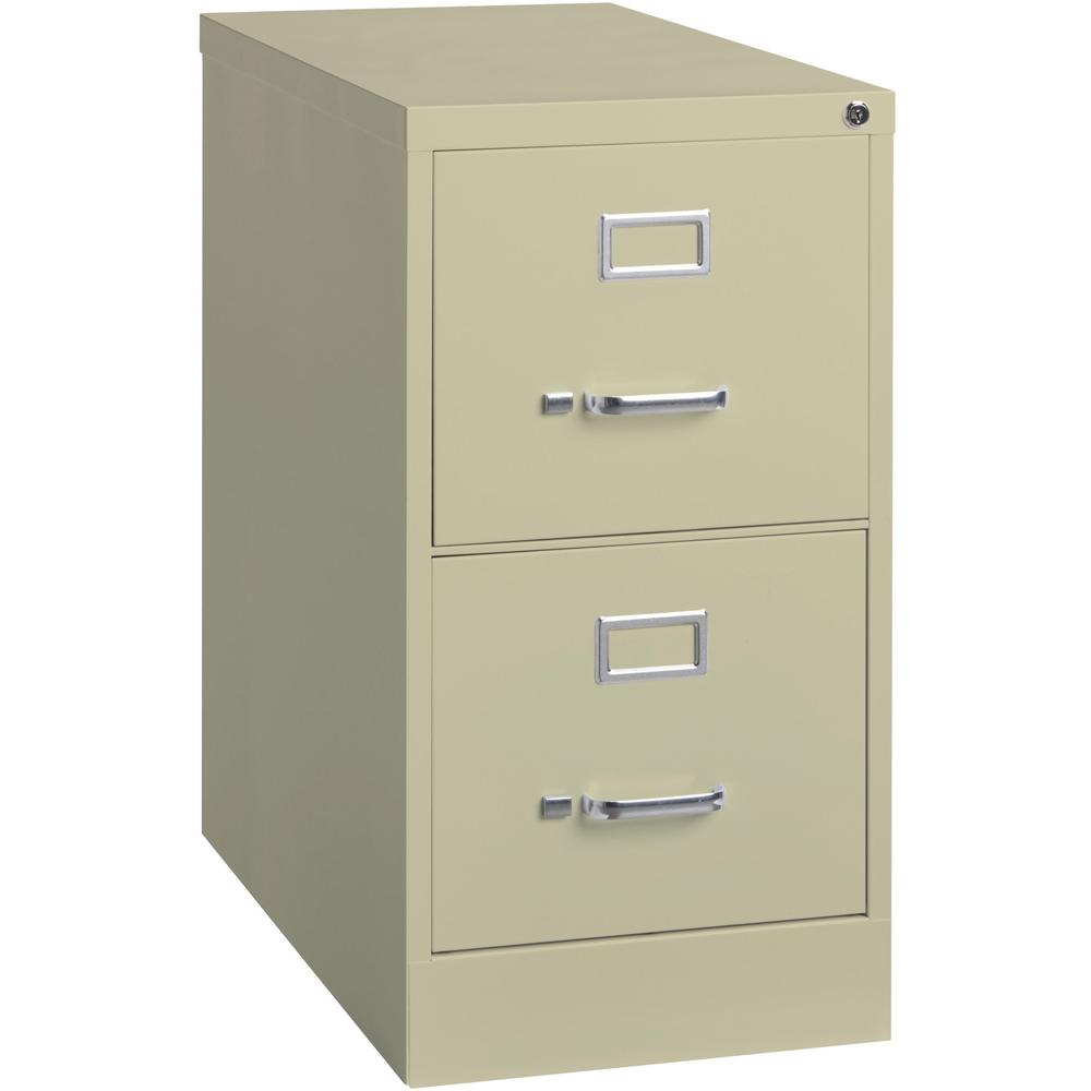 Lorell Vertical file - 2-Drawer - 15" x 25" x 28.4" - 2 x Drawer(s) for File - Letter - Vertical - Security Lock, Ball-bearing S