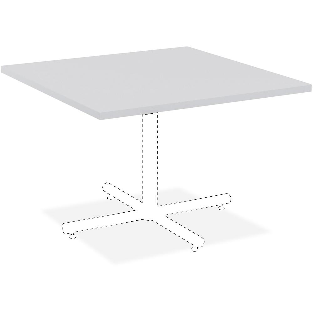 Lorell Hospitality Square Tabletop - Light Gray - Square Top - 42" Table Top Length x 42" Table Top Width x 1" Table Top Thickne