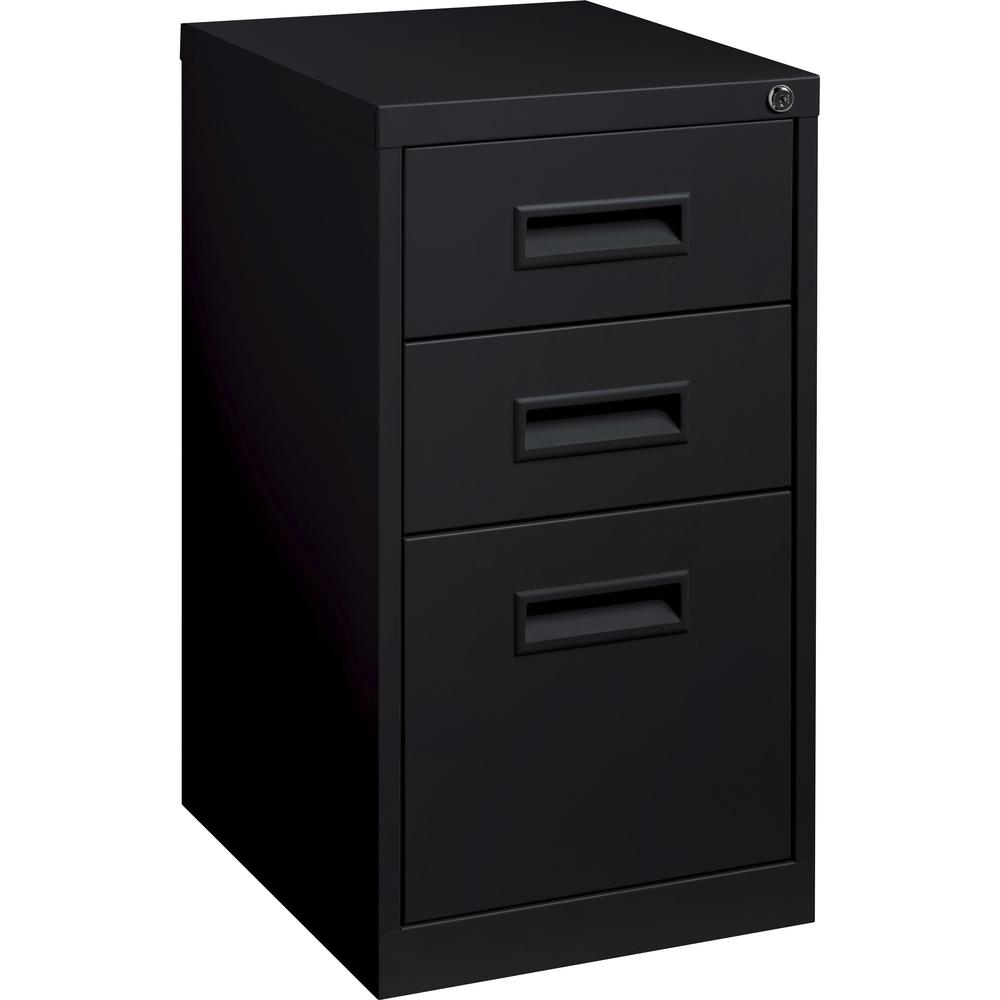 Lorell Box/Box/File Mobile Pedestal Files - 3-Drawer - 15" x 19" x 28" - 3 x Drawer(s) for Box, File - Letter - Ball-bearing Sus