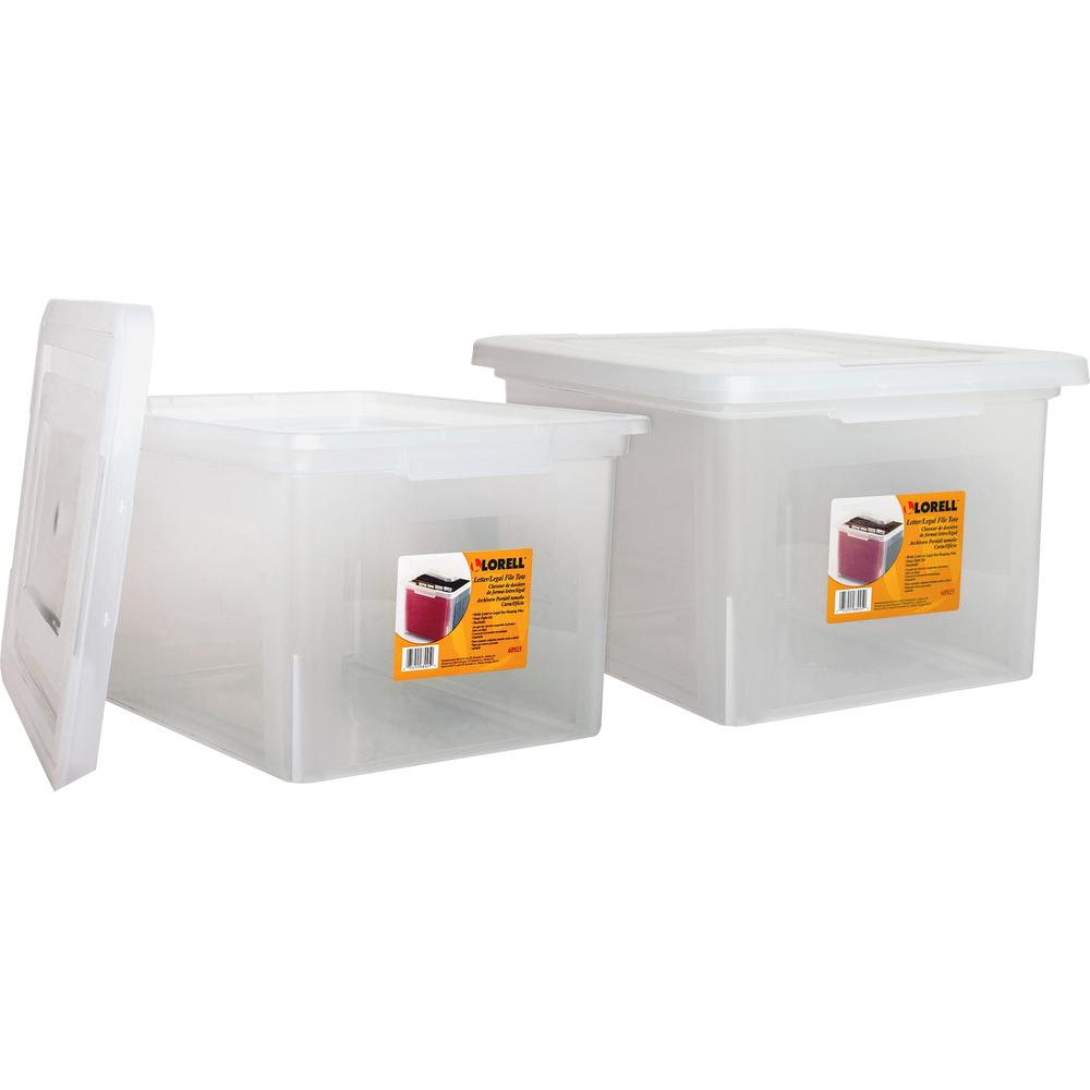 Lorell Letter/Legal Plastic File Box - External Dimensions: 14.2" Width x 18" Depth x 10.8"Height - Media Size Supported: Letter
