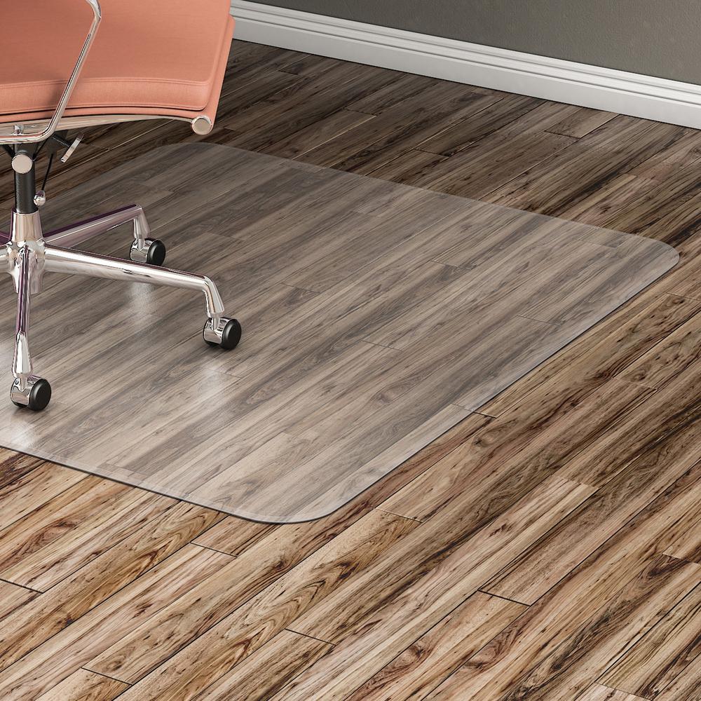 Lorell Hard Floor 60" Rectangular Chairmat - Hard Floor, Wood Floor, Vinyl Floor, Tile Floor - 60" Length x 46" Width x 95 mil T