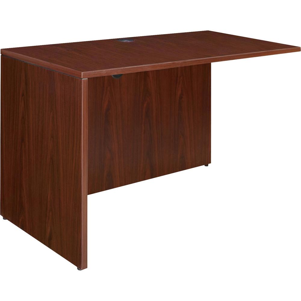 Lorell Essentials Rectangular Return - 41.6" x 23.6" x 29.5" - Finish: Laminate, Mahogany