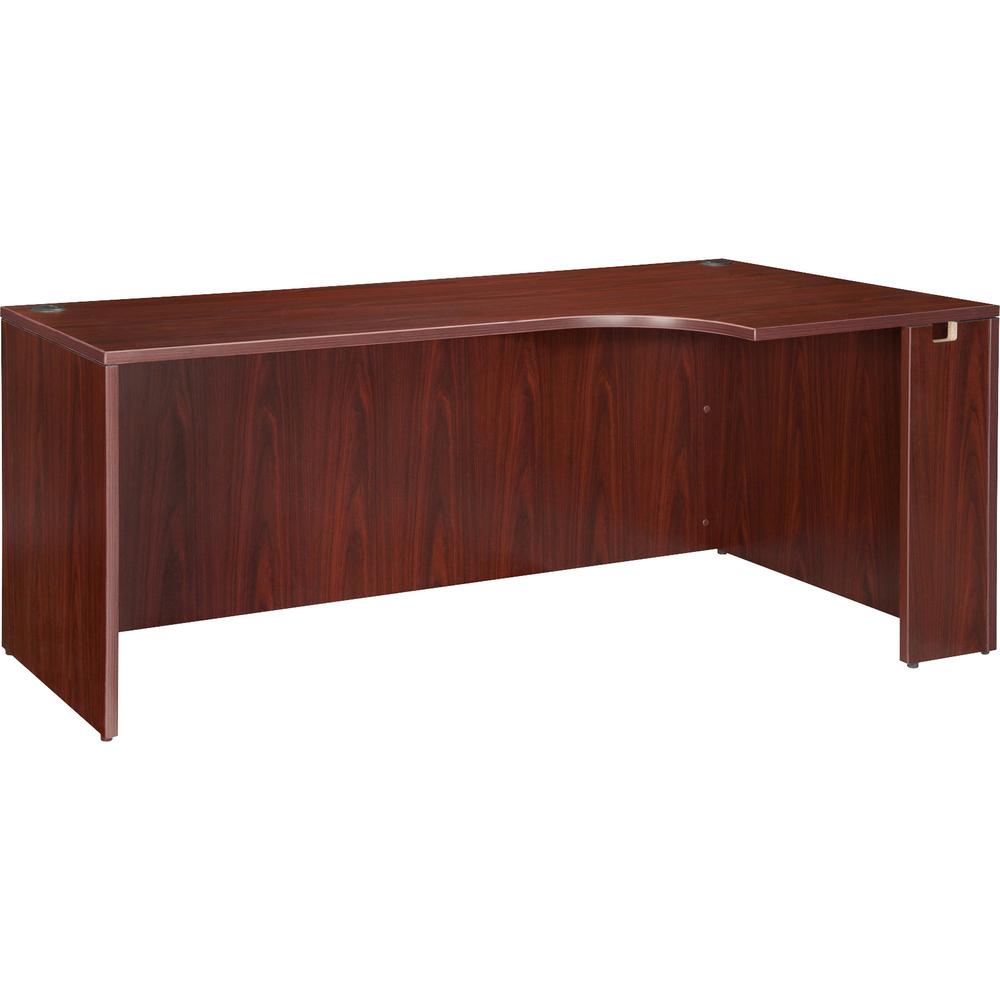 Lorell Essentials Right Rectangular Credenza - 66.1" x 35.4" x 29.5" - Finish: Laminate, Mahogany