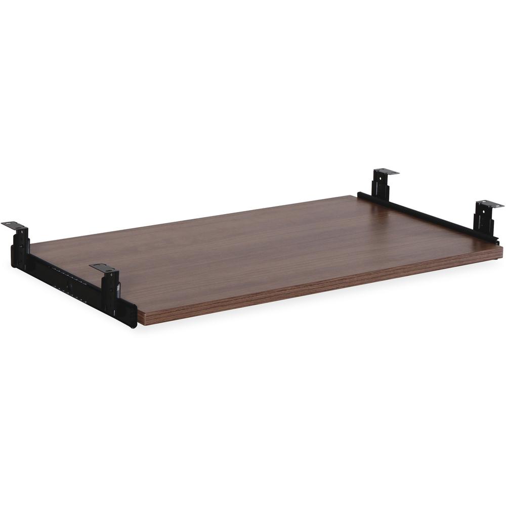 Lorell Essential Series Walnut Laminate Keyboard Tray - Walnut - 1