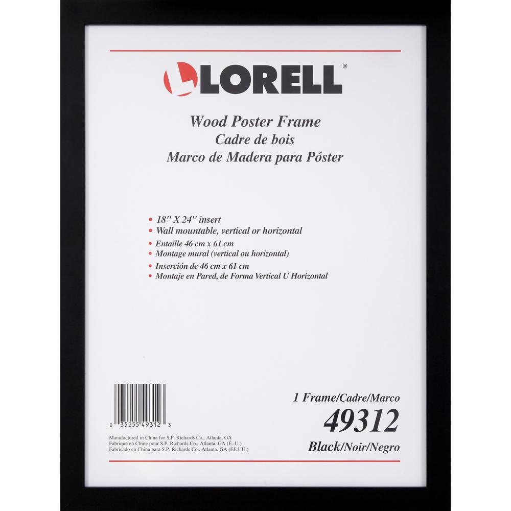 Lorell Wide Frame - 18" Frame Size - Rectangle - Horizontal, Vertical - 1 Each - Black