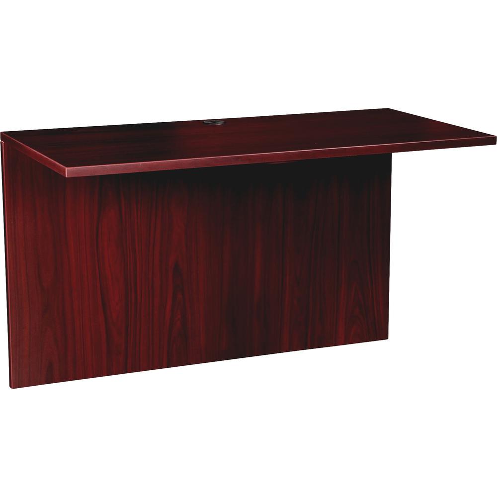 Lorell Prominence 2.0 Mahogany Laminate Bridge - 48" x 24"29" , 1" Top - Band Edge - Material: Particleboard - Finish: Thermofus