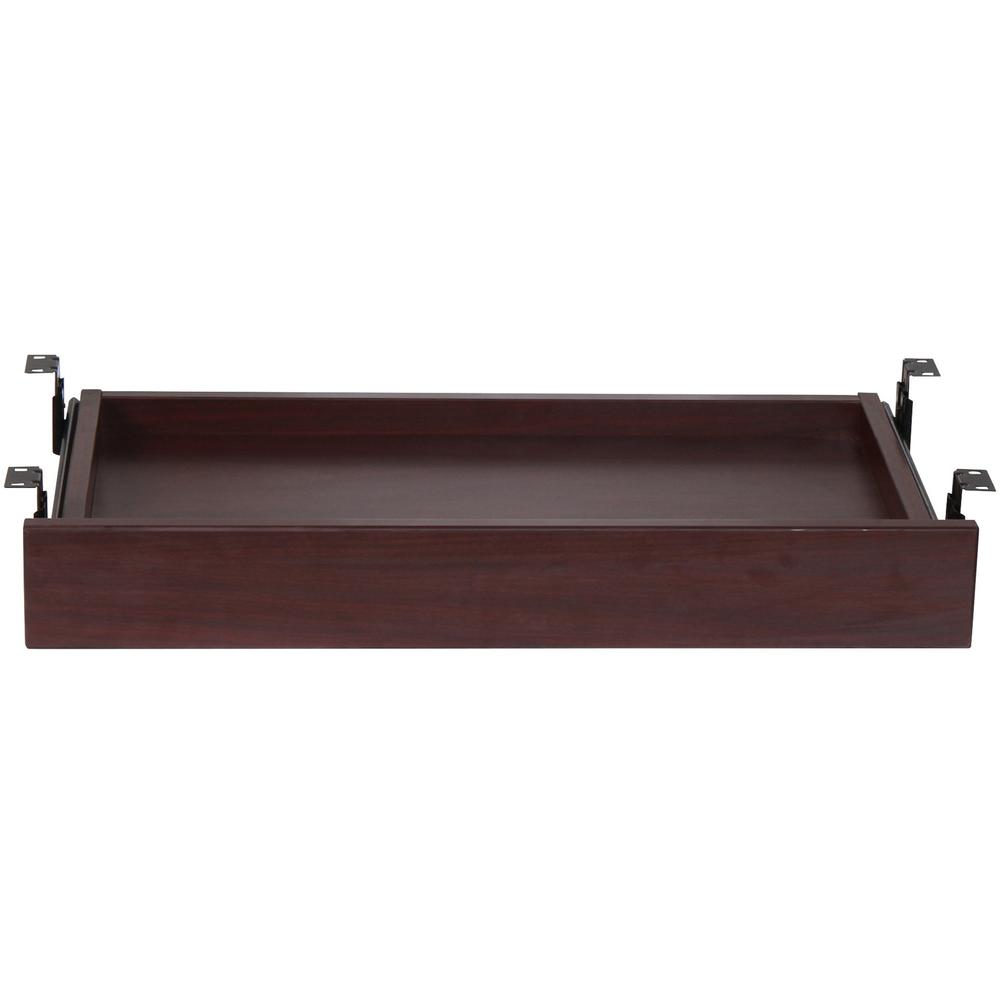 Lorell Mahogany Laminate Universal Center Drawer - 28.4" Length x 16.7" Width x 5.1" Height - Mahogany, Laminate