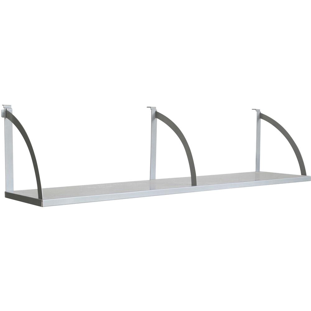 Lorell 60" Panel Shelf - 56.3" Width x 11.8" Depth x 14.3" Height - Metal - Aluminum